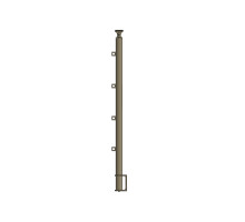 Hliníkový sloupek BRB 40 mm 90/4 boční kotvení